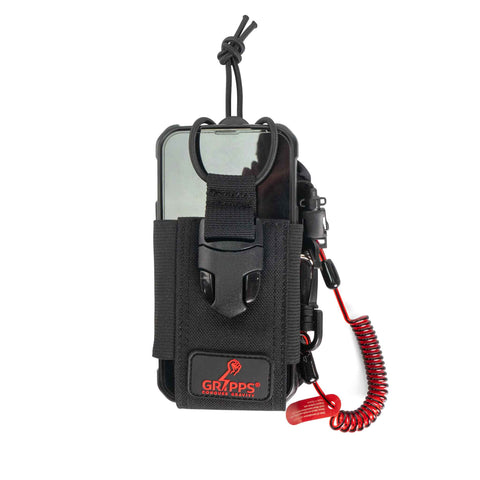 Adjustable Two-Way Radio Holster with Coil E-Tether & E-Catch - 0.5kg / 1.1lb